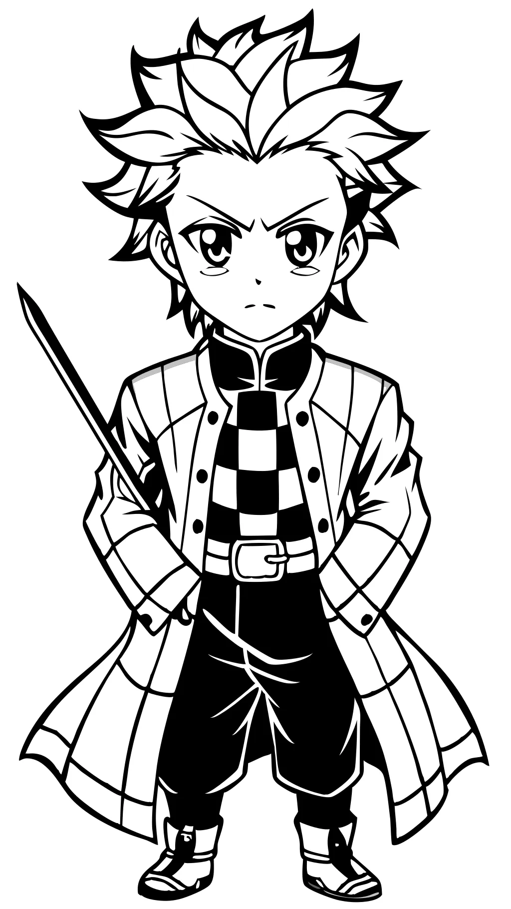 coloriage tanjiro